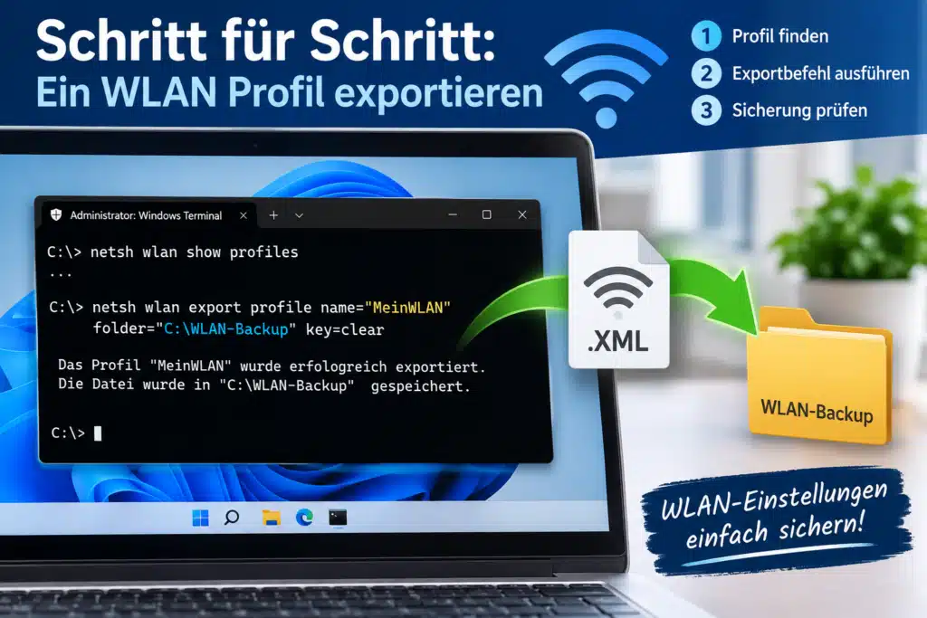 WLAN-Profil Schritt für Schritt exportieren