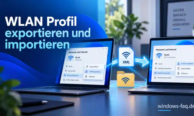 WLAN Profil exportieren und importieren: Windows 11 & 10
