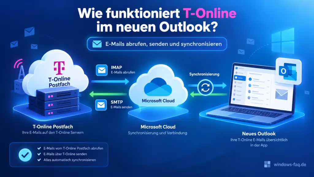 Wie funktioniert T-Online im neuen Outlook New