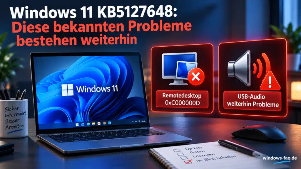 Windows 11 KB5127648 - Diese bekannten Probleme bestehen weiterhin