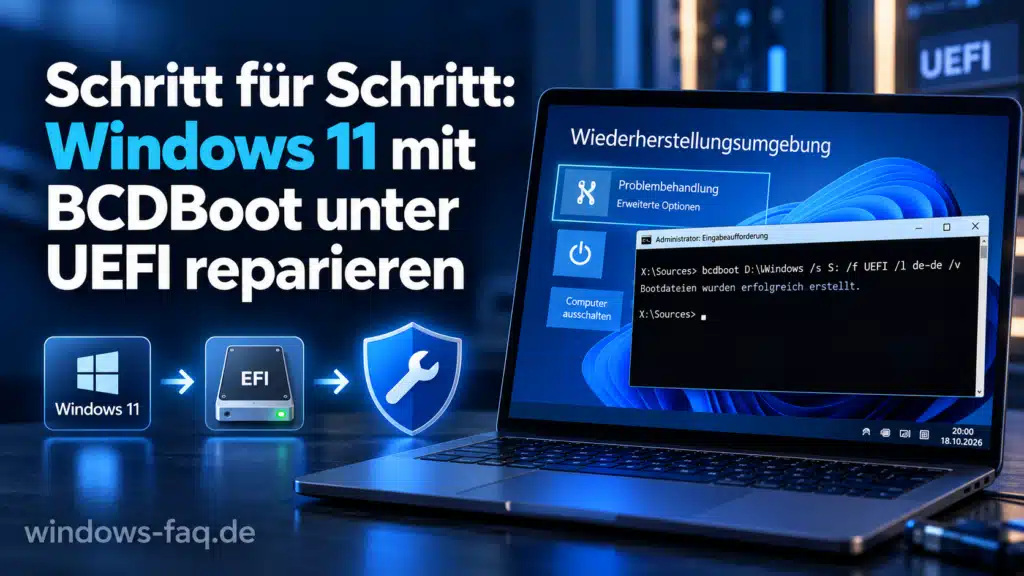 Windows 11 Reparatur mit BCDBoot und UEFI