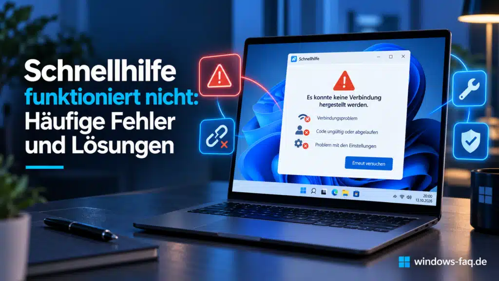 Windows Schnellhilfe funktioniert nicht - Häufige Fehler und Lösungen