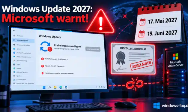 Microsoft warnt: Ältere Windows-PCs könnten 2027 keine Updates mehr erhalten