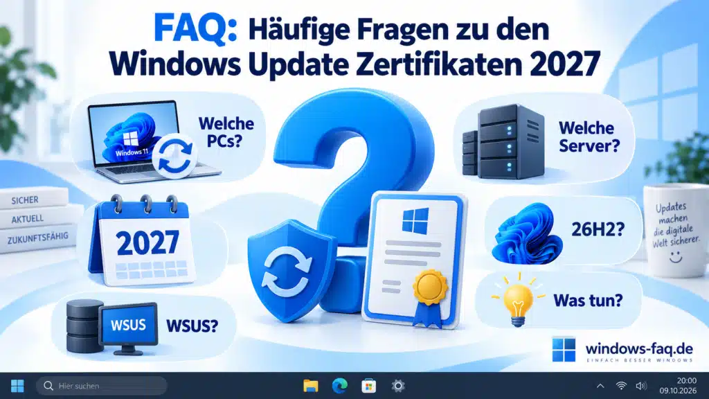Windows Update Zertifikate 2027 FA