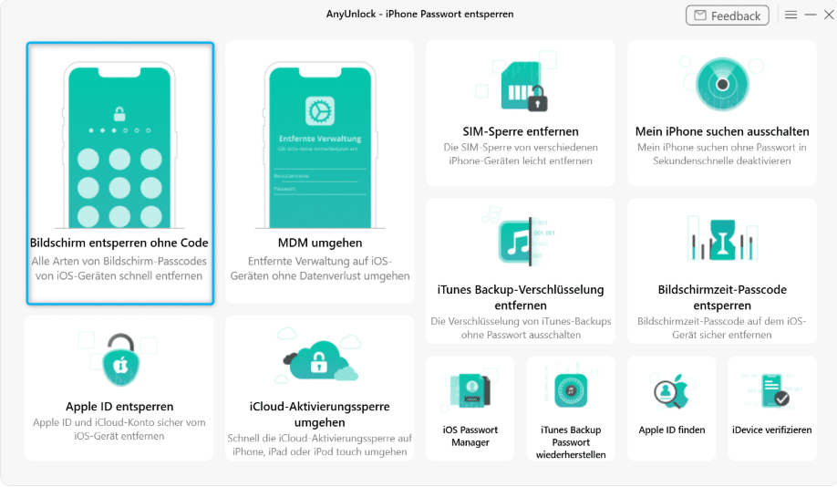 iPhone Passwort entsperren