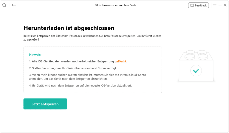 Herunterladen ist abgeschlossen
